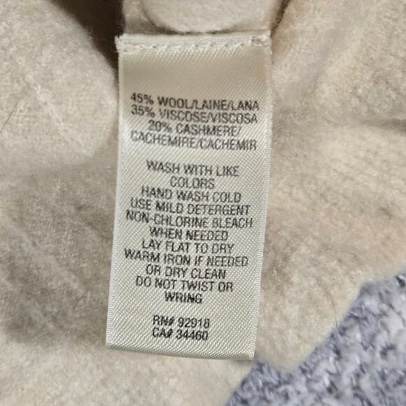 Juicy Couture Y2k Cream ButtonDown Cardigan Ruffles Wool Cashmere Women Size XL - Picture 7 of 9